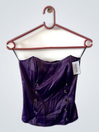 Purple Satin Corset Top