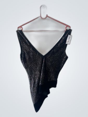Black Sequined Bodysuit