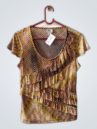 Unbranded Multicolor Ruffle Blouse
