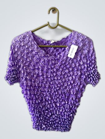 Purple Ruffled Top