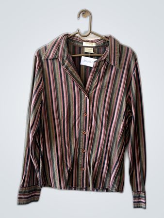 Striped Button-Up Shirt