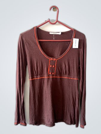Brown Long-Sleeve Top