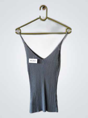Unbranded Gray Ribbed Camisole Top