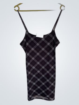 Unbranded Plaid Spaghetti Strap Mini Dress