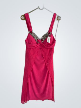 Pink Sleeveless Mini Dress with Braided Straps