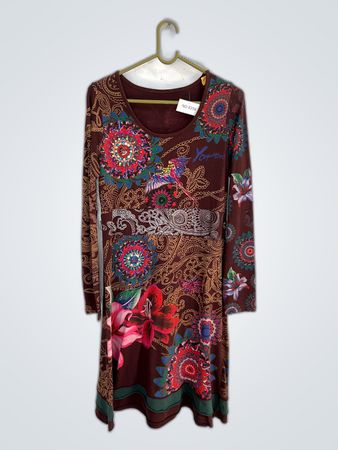 Desigual Printed Long Sleeve Dress