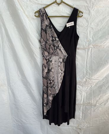 Black and Snake Print Dress