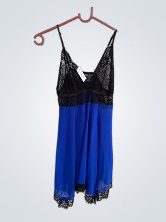 Blue and Black Lace Dress