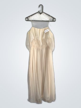 Rotter London Ivory Chiffon Midi Dress