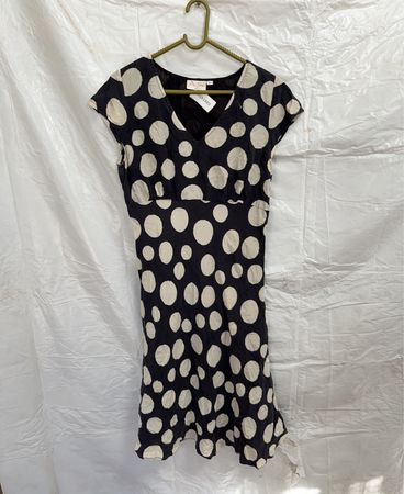 Adini Black Polka Dot Mini Dress
