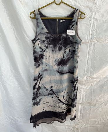 Delfia Abstract Print Slip Dress