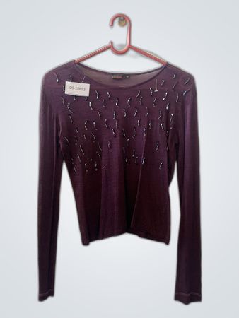 Long Sleeve Embellished Top