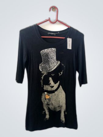 Denny Rose Dog Graphic T-Shirt