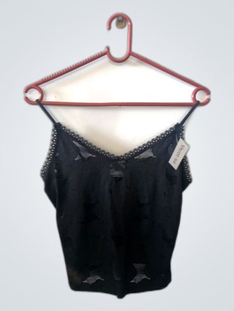 Rita Ora Black Lace Camisole