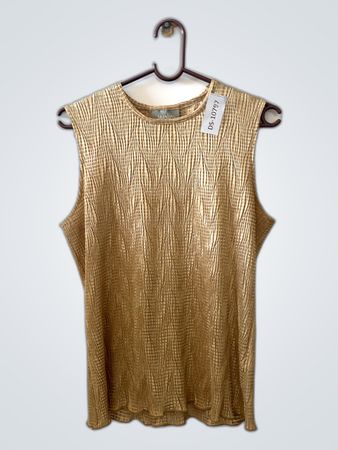 Wollis Gold Sleeveless Top