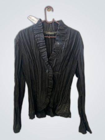 Black Ruffled Blouse