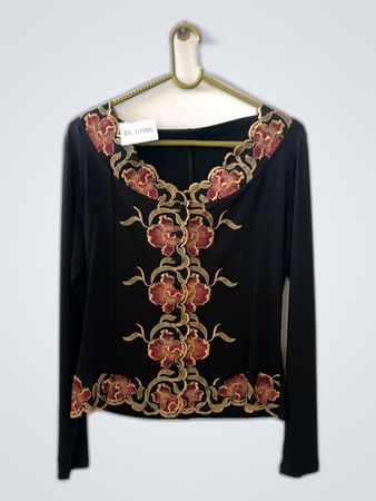 Black Embroidered Top