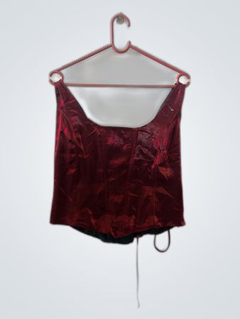 Red Velvet Corset Top