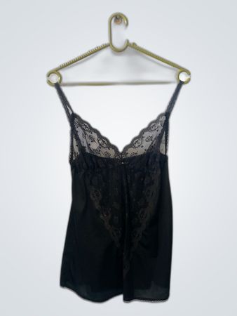 Black Lace Trim Camisole