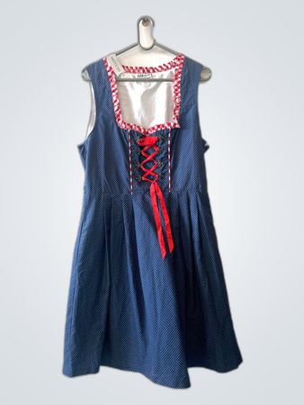 Janina Blue Polka Dot Dress