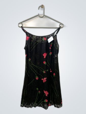 Black Floral Chemise