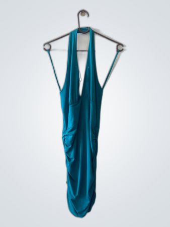 Teal Halter Neck Dress