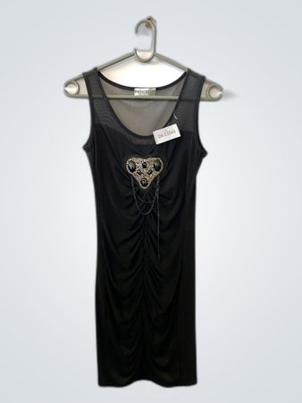 Progress Black Dress with Beaded Embellishment