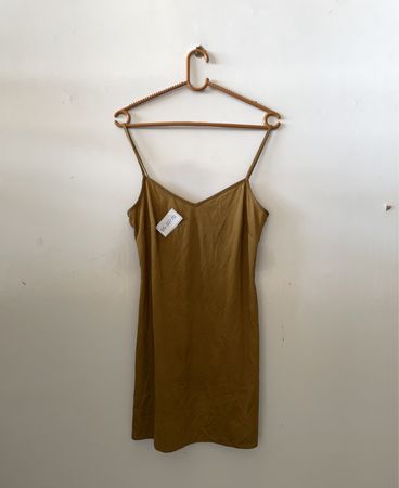 Brown Spaghetti Strap Dress