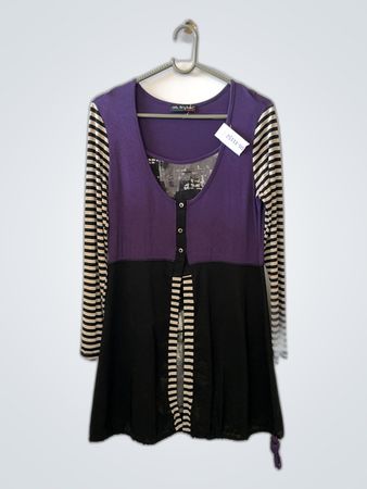 Cote Anglaise Purple and Black Dress