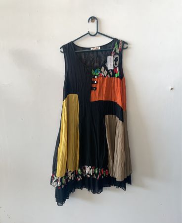 etoro Colorful Patchwork Dress