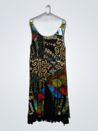 Multicolored Patterned Dress