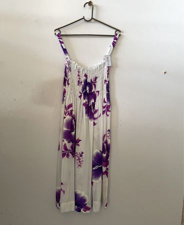 Floral Purple and White Sundress