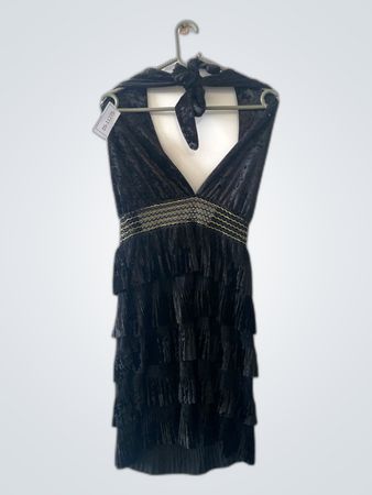 Black Fringed Dress