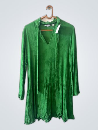 Green Long-Sleeve Dress