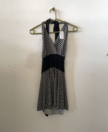 Black and White Patterned Dress