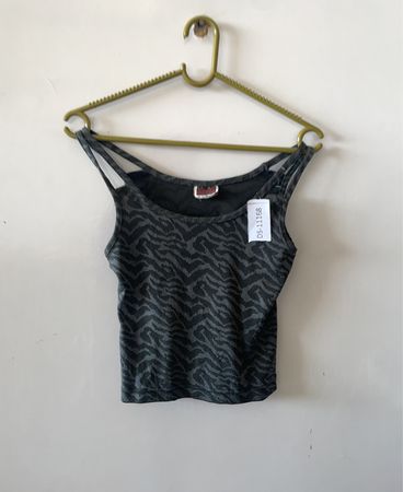 BigWig Gray Animal Print Tank Top