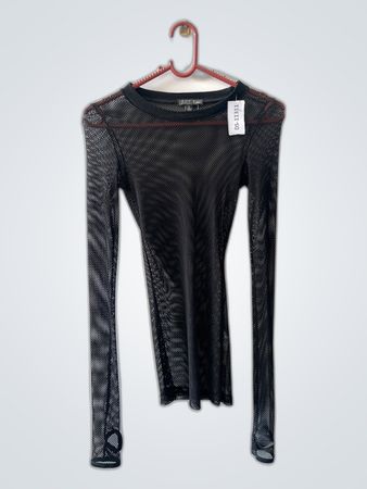 Current Mood Long Sleeve Mesh Top