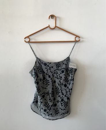 Gray Floral Top