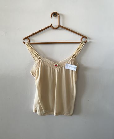 Cream Lace Trim Top