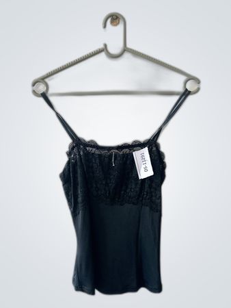 Black Lace Trim Camisole