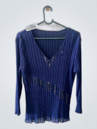 Blue Long-Sleeve Top