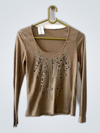 Long Sleeve Beaded Top