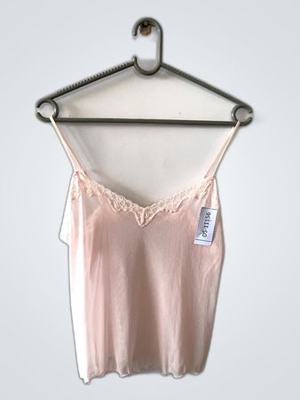 Pink Lace-Trimmed Camisole