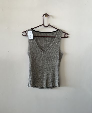 Gray Knit Tank Top
