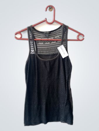 Amisu Black Tank Top