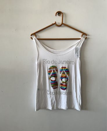 Rio de Janeiro Copacabana Beach Graphic Tank Top