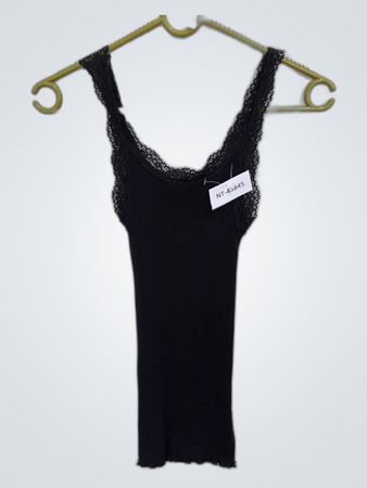 Black Lace Trim Bodysuit