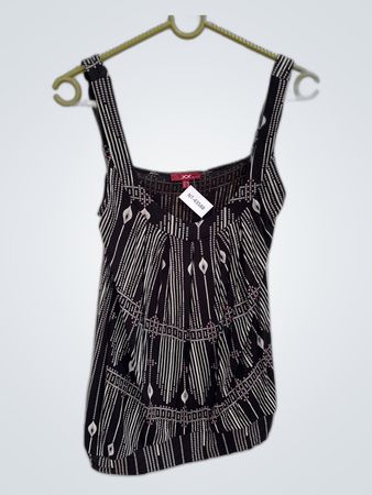 Black and White Patterned Tank Top