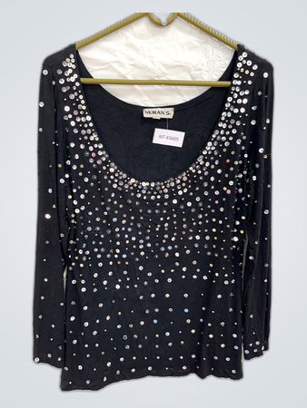 Sequined Long Sleeve Top