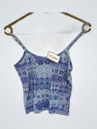 Blue Floral Tank Top